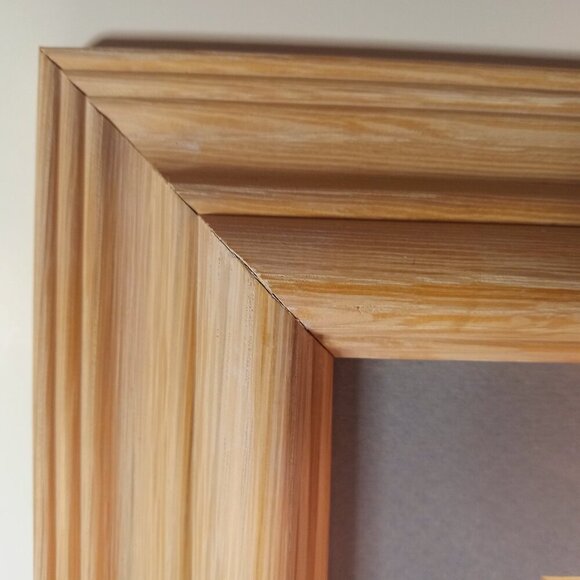 COPY - Vintage Signed 80s Wood Framed Bunny Rabbit Art - Picture 5 of 7